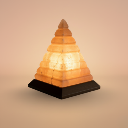 Lined Pyramid Shaped Lamp